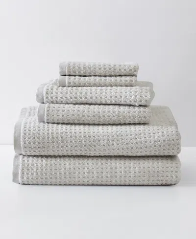 Tommy Bahama Home Northern Pacific Quick Dry Towel Set, 6 Piece In Pelican Grey
