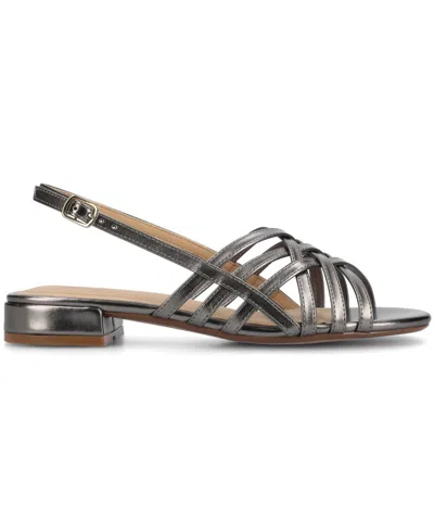 Journee Collection Womens Cassandra Flat Sandals In Pewter