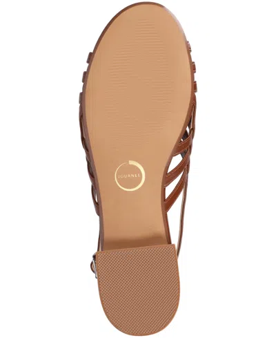 Journee Collection Womens Cassandra Flat Sandals In Brown