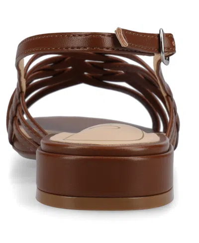 Journee Collection Womens Cassandra Flat Sandals In Brown