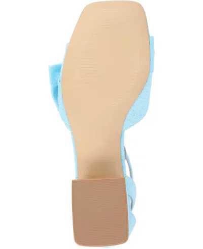 Journee Collection Journee Women's Zevi Medium And Wide Width Dress Sandals In Blue