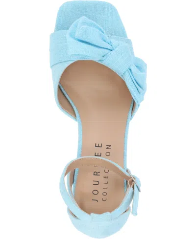 Journee Collection Journee Women's Zevi Medium And Wide Width Dress Sandals In Blue