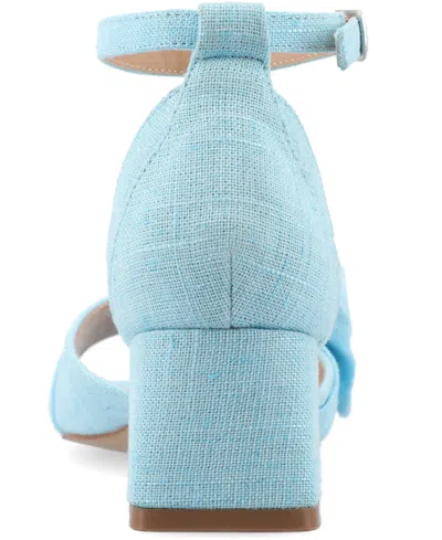 Journee Collection Journee Women's Zevi Medium And Wide Width Dress Sandals In Blue