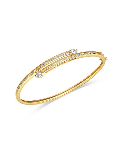 Bloomingdale's Fine Collection Diamond Bypass Bangle Bracelet In 14k Yellow Gold, 1.0 Ct. T. W. In Gold