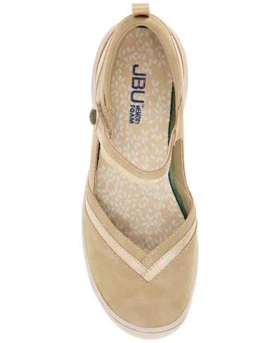 Jbu Women's Raven Round Toe Flats In Light Tan,shimmer
