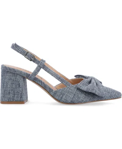 Journee Collection Collection Women's Tailynn Wide Width Pumps In Blue