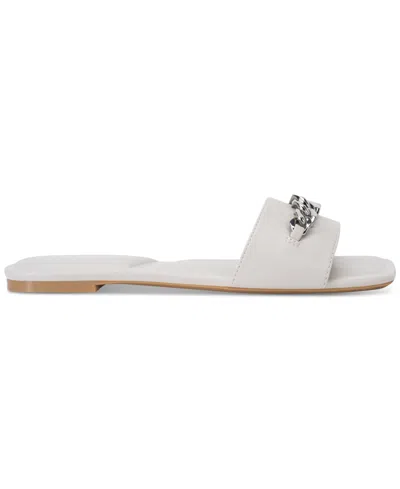 Dkny Women's Dania Flat Slide In Soft White
