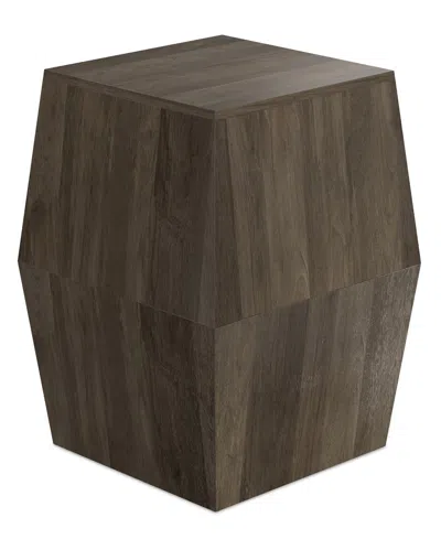 Simpli Home Terry Solid Mango Wood 16in Irregular Contemporary Side Table In Ash Grey