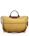 Longchamp Le Pliage Expandable Travel Duffel Nylon Weekender In Curry