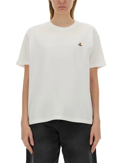 Vivienne Westwood T-shirt With Embroidery In White