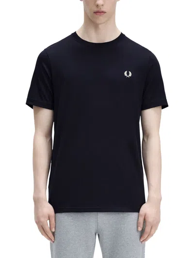 Fred Perry Classic Crew Neck Tee In Black