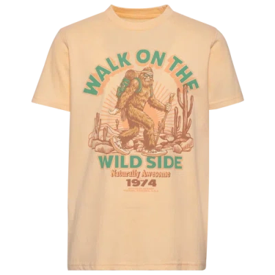 Lckr Boys   Wild Side Graphic T-shirt In Blue/peach Fuzz