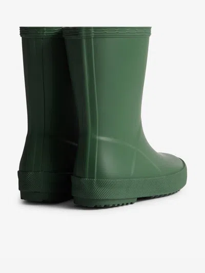 Hunter Kids First Insulated Wellington Boots In Green
