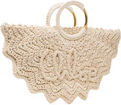 Chloé Womens Bracelet Paravent Crochet Top-handle Bag Deep Ivory