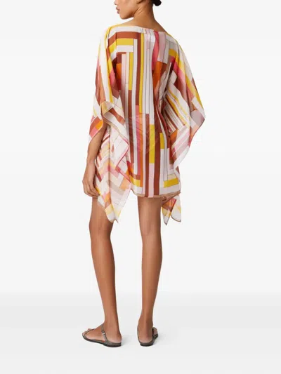 几何图案迷你连衣裙