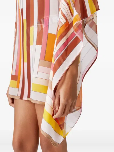 几何图案迷你连衣裙