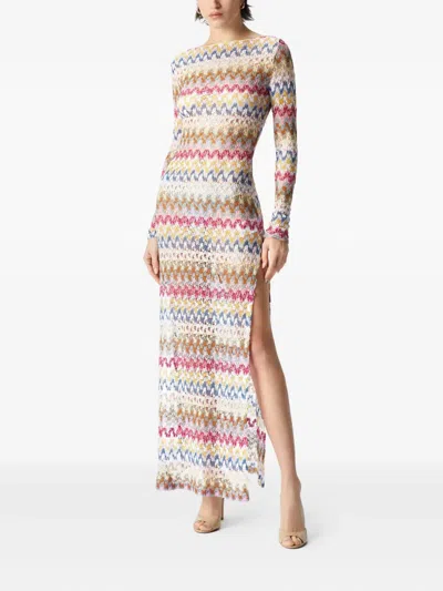 Missoni Zigzag-pattern Dress In Pink