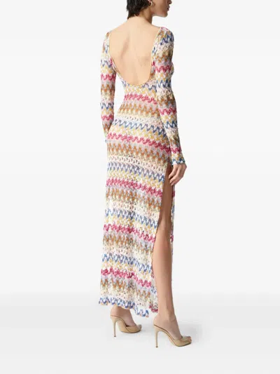 Missoni Zigzag-pattern Dress In Pink