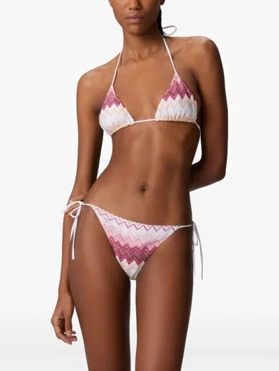 Missoni Zigzag-pattern Bikini In Neutrals