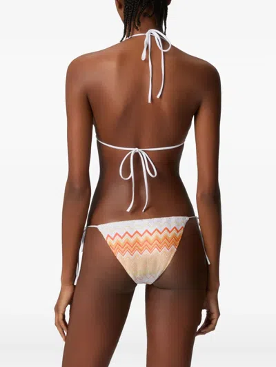 Missoni Zigzag-pattern Bikini In Neutrals