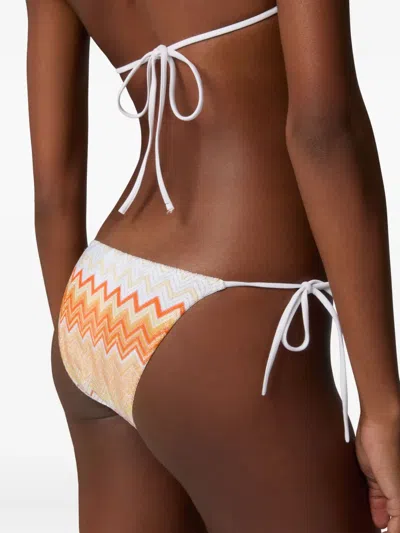 Missoni Zigzag-pattern Bikini In Neutrals