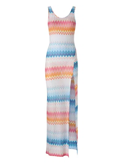Missoni Zigzag-pattern Dress In White