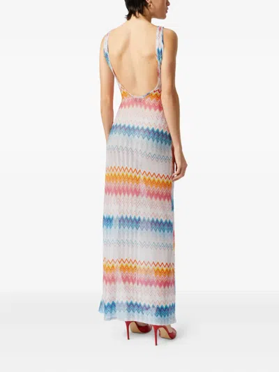 Missoni Zigzag-pattern Dress In White