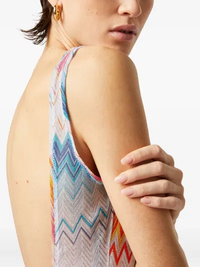 Missoni Zigzag-pattern Dress In White