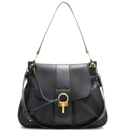 Shop Chloé Lexa Leather Crossbody Bag In Llack