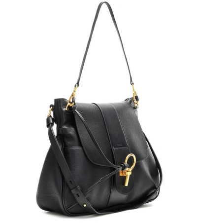 Shop Chloé Lexa Leather Crossbody Bag In Llack