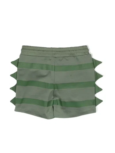 Stella Mccartney Green Dinosaur Drawstring Shorts In Green