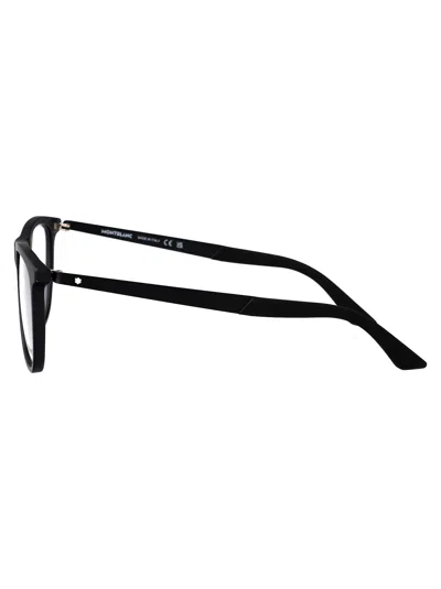 Montblanc Mb0332o Glasses In 001 Black Black Transparent