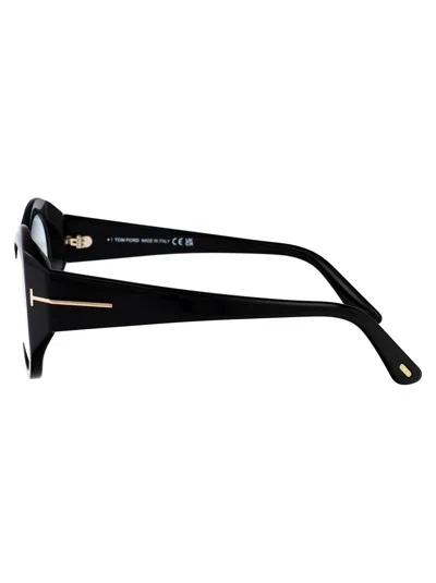 Tom Ford Nero Lucido Acetate Optical Glasses In 001 Nero Lucido