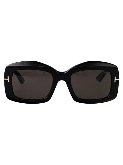 Tom Ford Nero Lucido Acetate Sunglasses In Black