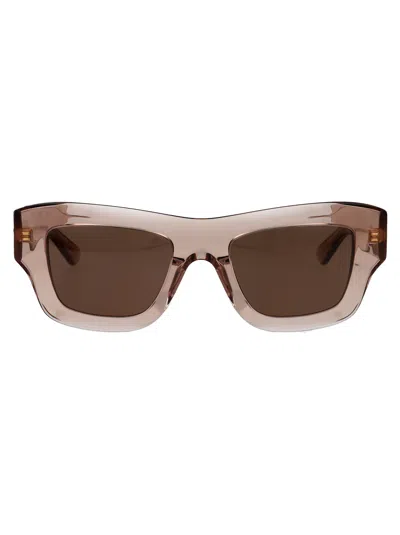 Bottega Veneta Square-frame Acetate Sunglasses In Brown