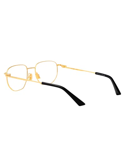 Bottega Veneta Bv1301o Glasses In Gold-gold-transparent