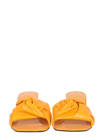 By Far Wool Sandals In Orange