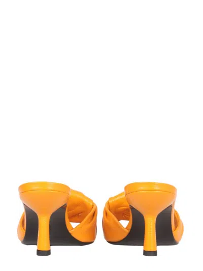 By Far Wool Sandals In Orange