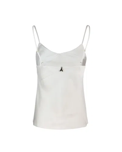 Patrizia Pepe Spaghetti Strap Tank Top In White