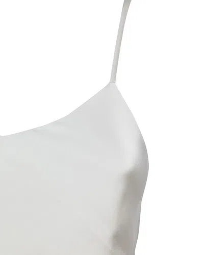 Patrizia Pepe Spaghetti Strap Tank Top In White