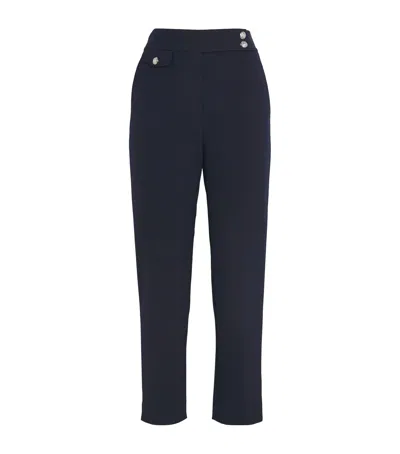 Veronica Beard Renzo High-rise Slim Cropped Pants In Navy