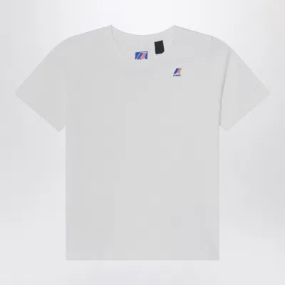 K-way Edouard Logo Cotton T-shirt In White