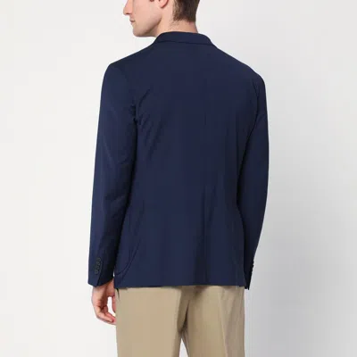 Santaniello Wool-blend Single-breasted Jacket In Blue