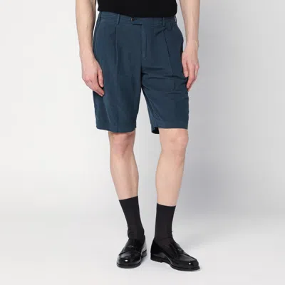 Pt Torino Bermuda Shorts Back Pockets In Blue