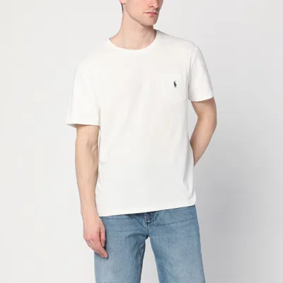 Polo Ralph Lauren Cotton Embroidered Logo Tee In White