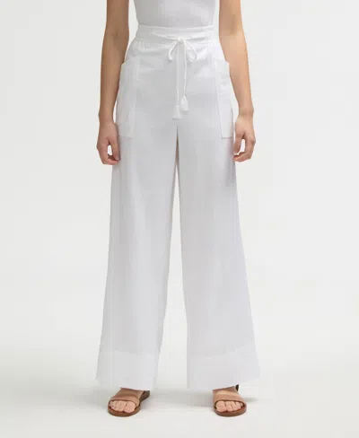 Nvlt Wide Leg Pants In White