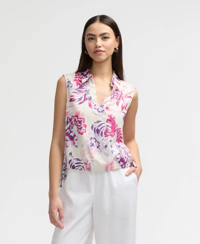 Nvlt Sleeveless Drawstring Hem Top In Multi