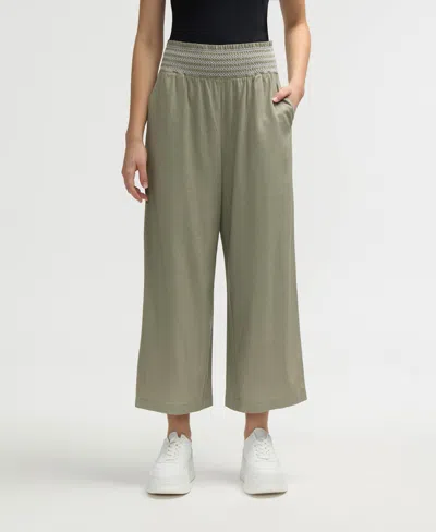 Nvlt Smocked Waist Cropped Pants In Multi