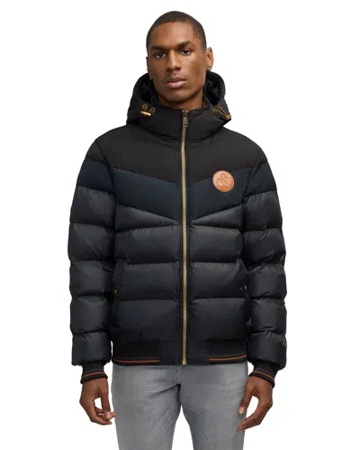 Scotch & Soda Kilyo Water Repellent Hooded Puffer Jacket In Black