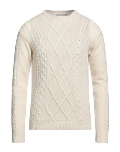 Grey Daniele Alessandrini Man Sweater Cream Size 42 Wool, Polyamide In White